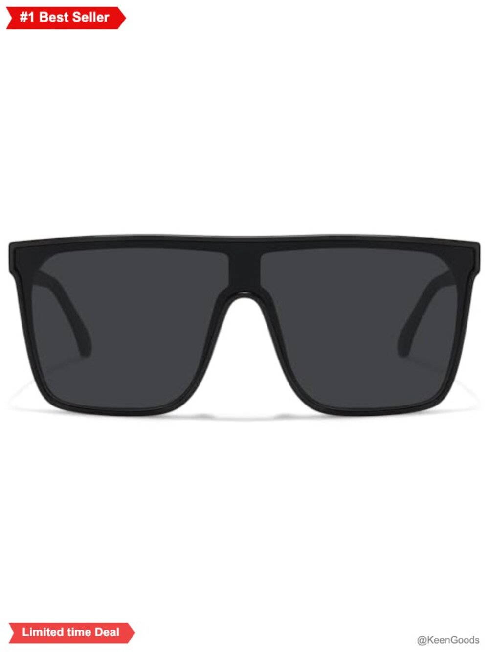 Oversized Square Shield Sunglasses UV Protection Retro Unisex
